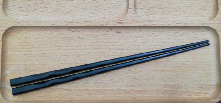 (10Pairs) Japanese Sushi Chopsticks Long Sticks Household Kitchen Reusable Black Chopsticks: Thread 22cm