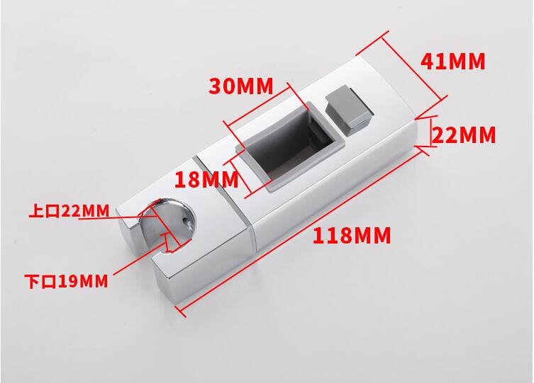 Justerbar brusestang hoved skyder støtte base sprøjte håndholdt holder abs udskiftning robust badeværelse bruser monteringsbeslag: Default Title