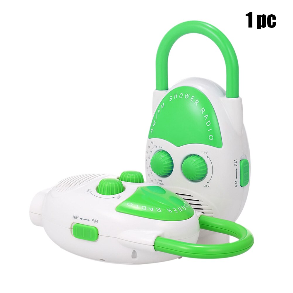 Grote Knop Douche Radio Muziek Top Handvat Verstelbare Volume Badkamer Mini Waterdichte Luidspreker Am Fm Insteekkaart