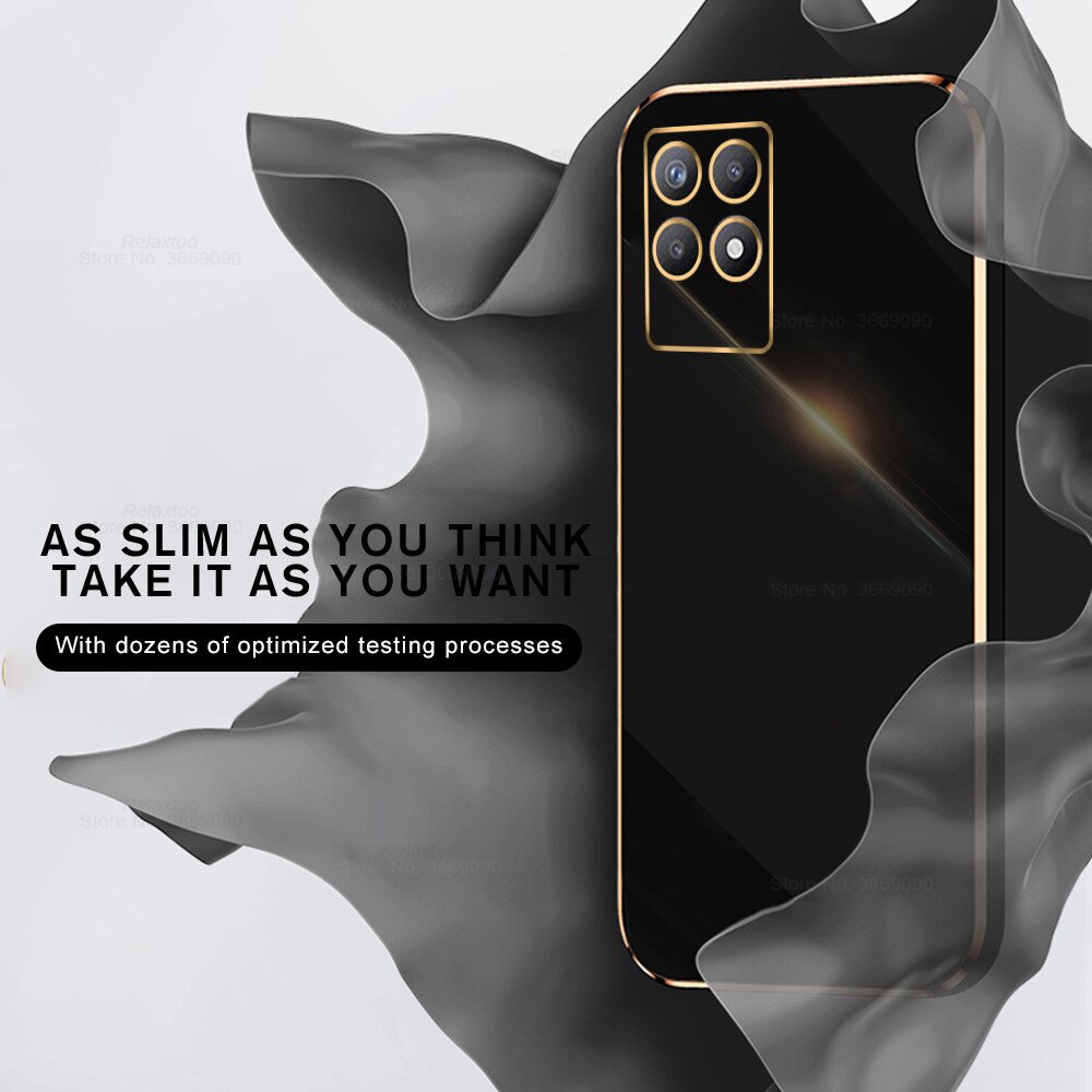 Voor Realme 8i Case Plating Vierkante Frame Soft Silicon Cover Voor Oppo Realme 8i Realmi Rijk 8 Ik I8 Realme8i bescherming Back Shell