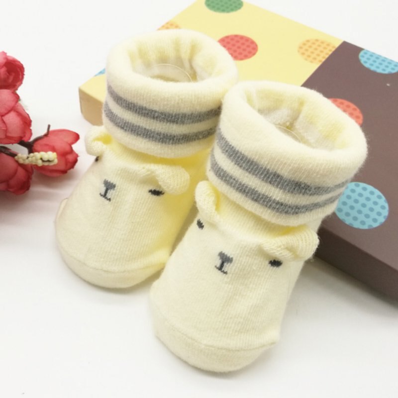 Neugeborenen Unisex Mädchen Jungen Socken Baby Socken Niedlichen baby rutsch Ersten Wanderer recien nacido neonato: Gelb