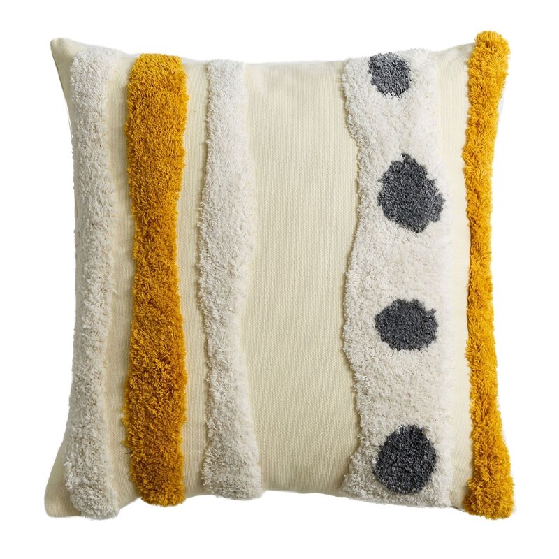 Tribal Boho ethnique tufté jeter taie d'oreiller tissé rayures glands housse de coussin