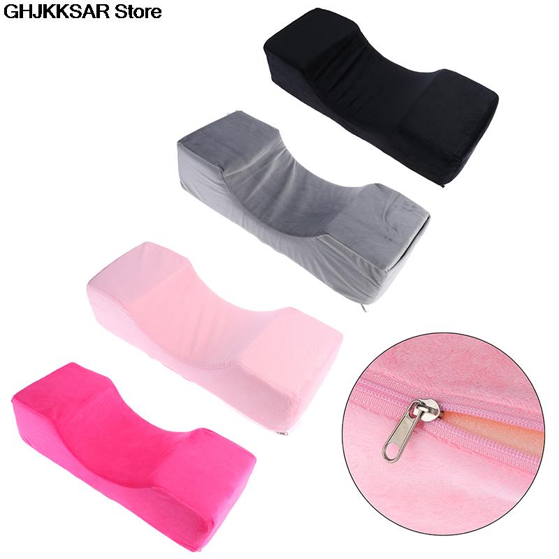 1X Lash Kussen Nek Ondersteuning Wimper Kussen Zacht Enten Wimpers Memory Foam Wimper Extension Kussen Make Salon Met Pocket