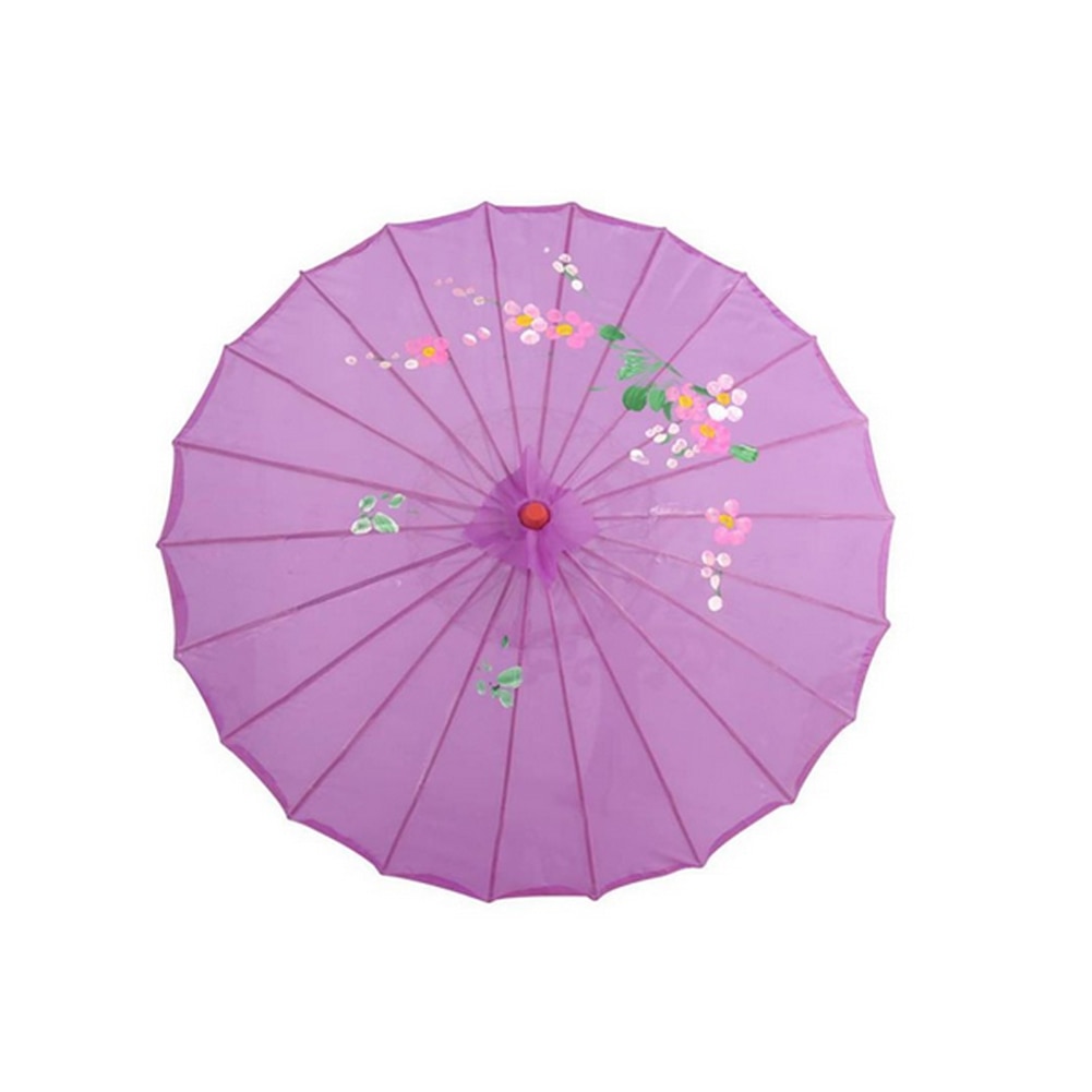 Women's Rain Umbrella Chinese Umbrella fengshui Silk Dance Decorative Bamboo Umbrella Oil Paper Umbrella parasol 37*56cm: purple