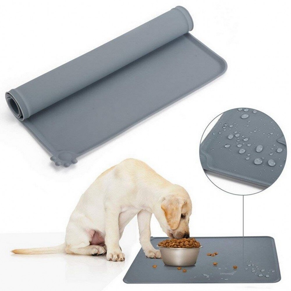 Waterdichte huisdiermat, siliconen honden- en kattenvoermat, drinkmat voor voerbak, placemat voor puppy's, stevige kleine middelgrote en grote hondenvoermat
