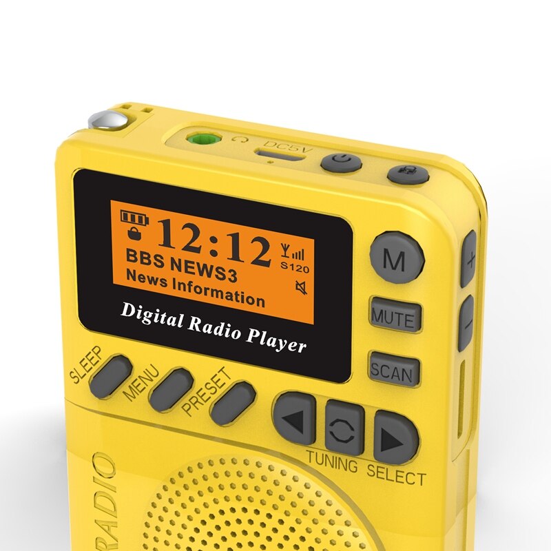 Lecteur Mp3 portatif de démodulateur numérique de Fm de Radio numérique de Mini Dab de poche avec l'affichage d'affichage à cristaux liquides