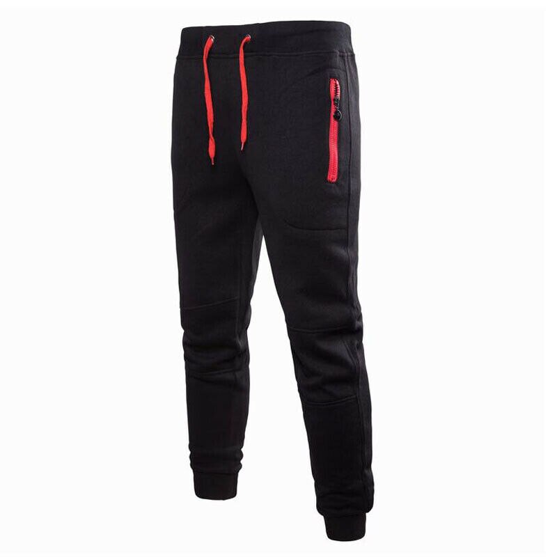 Mens Slim Fit Joggers Jogging Bottom Fleece Gym Winter Skinny Pants Zip Pockets Trousers M-XXXL