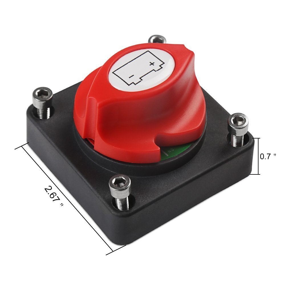 Battery Switch Power Cut On/Off Master Switch Disconnect Isolator for Car Vehicle RV Boat