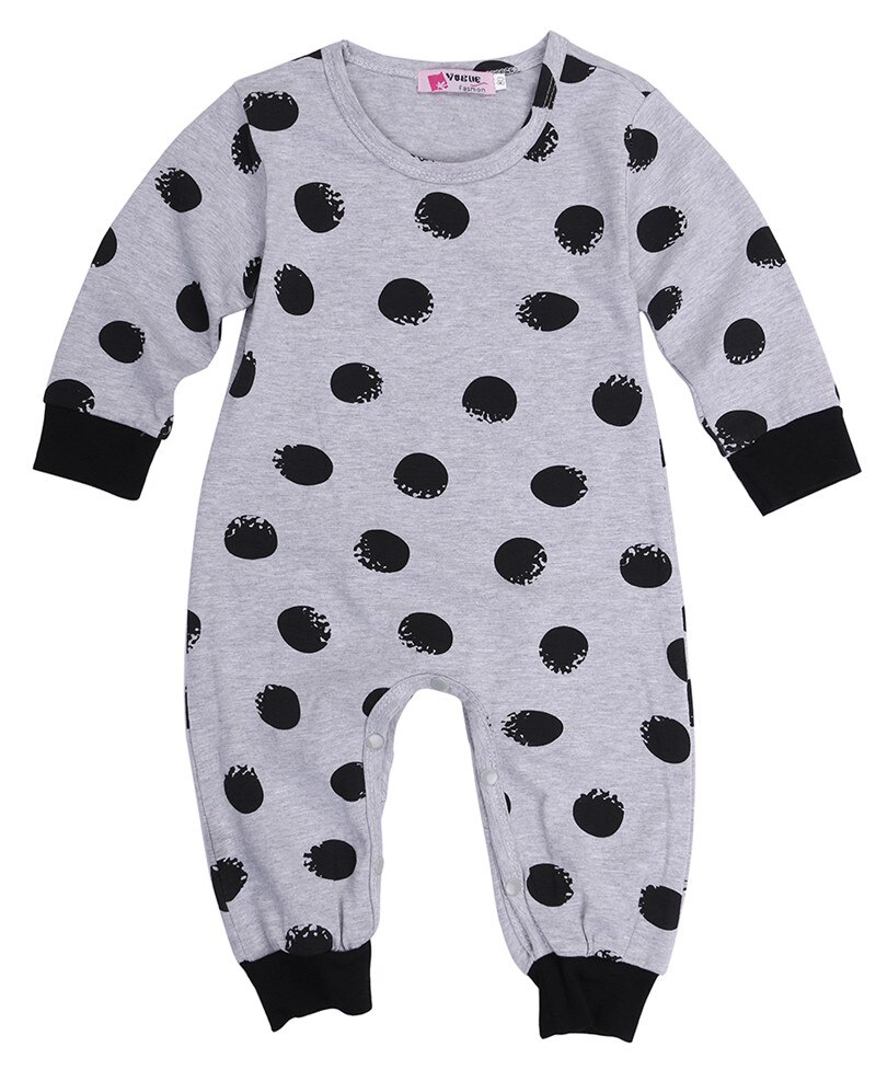 CANIS vêtements chauds en coton à pois | Pour bébés garçons filles, manches longues, combinaison-pantalon d'automne, vêtements 0-24M