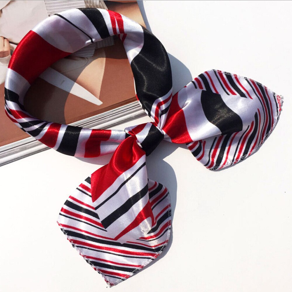 Scarf Women Women Square Head Scarf Wraps Scarves Ladies Printed Kerchief Neck Scarf: F