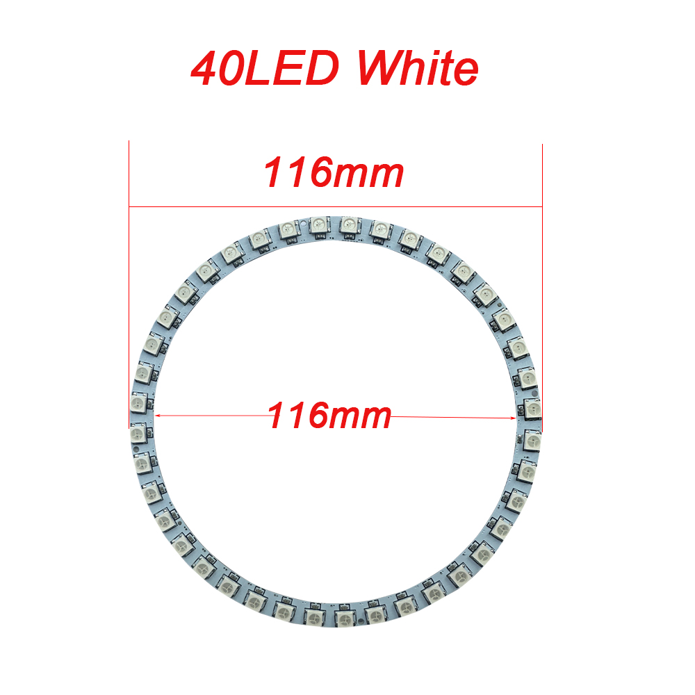WS2812B Addressable LED Pixel Ring 8 to 241Leds WS2812 5050 RGB LED Diode Ring Color IC Built-in LED: Navy Blue