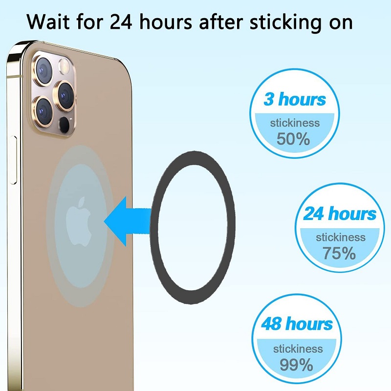 IBudim 2 sztuk uniwersalny talerz metalowy okrągły pierścień dla Magsafe metalowe naklejki bezprzewodowa ładowarka arkusz dla iPhone 13 12 zawodowiec Max Samsung