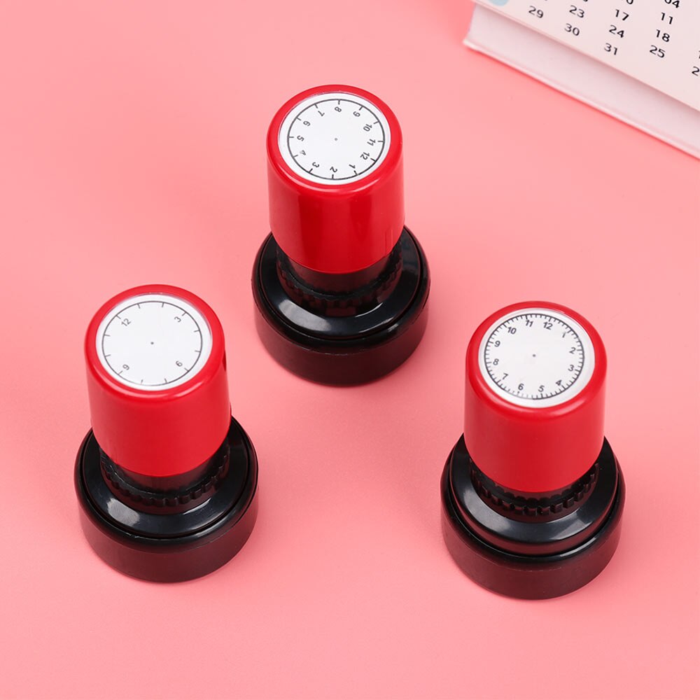 1 PC Learning Clock Stamp Clock Dial Teaching Seal Aids Recognition Student Stamps Teaching Tools 30mm School Supplies