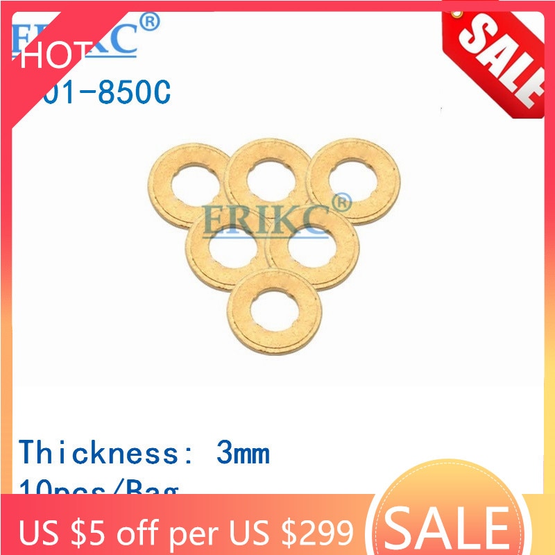 ERIKC Thickness 3.00mm 9001-850C Copper Washer 9001-850C 7.1*15*3mm 9001 850C for Euro3 Euro4 Euro 5 Fuel Injector Nozzle