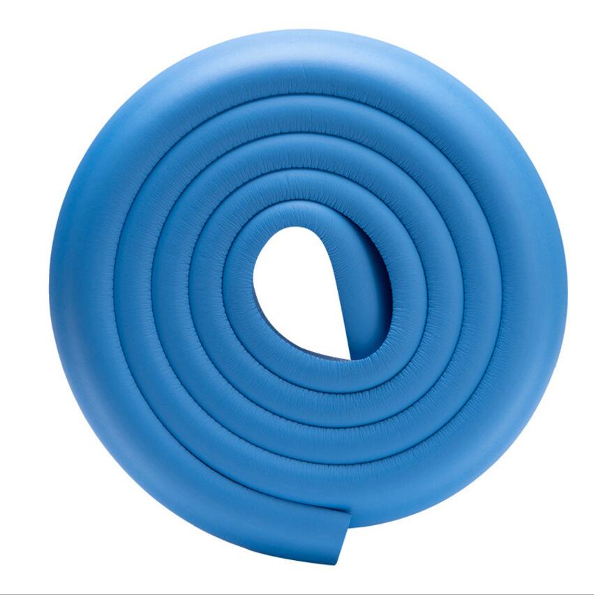 2M Rand Ecke Protector für Möbel Gummi Baby Schutz Kissen Wache Streifen Weichmacher Stoßstange Baby Sicherheit Schreibtisch Tisch: 1 PC Blue