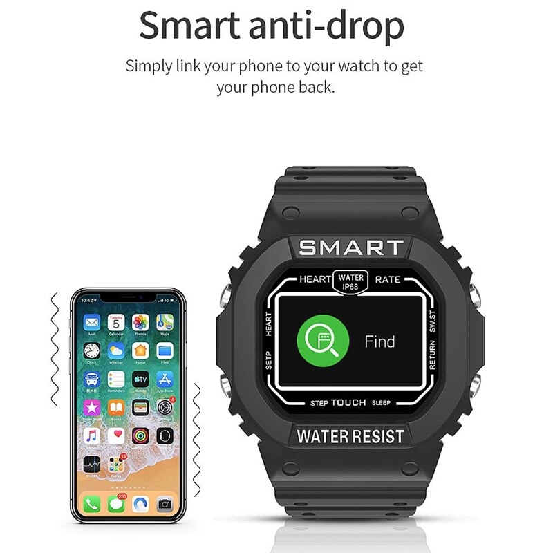 K16 smartwatch 1.14 inch  ip68 sport smartwatch voor android ios