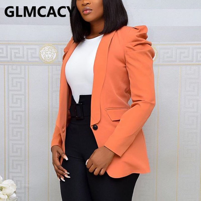 Kvinder oversize enkeltradet langærmet top blazer kontor dame arbejdstøj