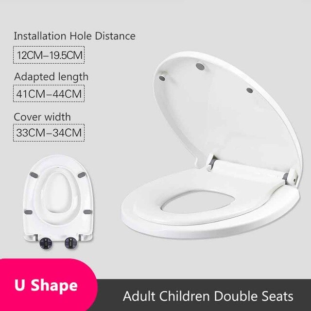 Ouv form barn voksen toiletsæde med barnepottetræning dækning pp materiale dobbeltsæder sikkert praktisk til voksne børn: Pj4070- u
