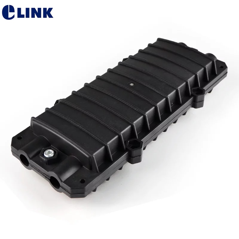 Caja de empalme de fibra óptica Horizontal para exteriores, bandeja de fusión de tipo d, impermeable, de 12 núcleos, 2 en 2, 32x13,7x6cm