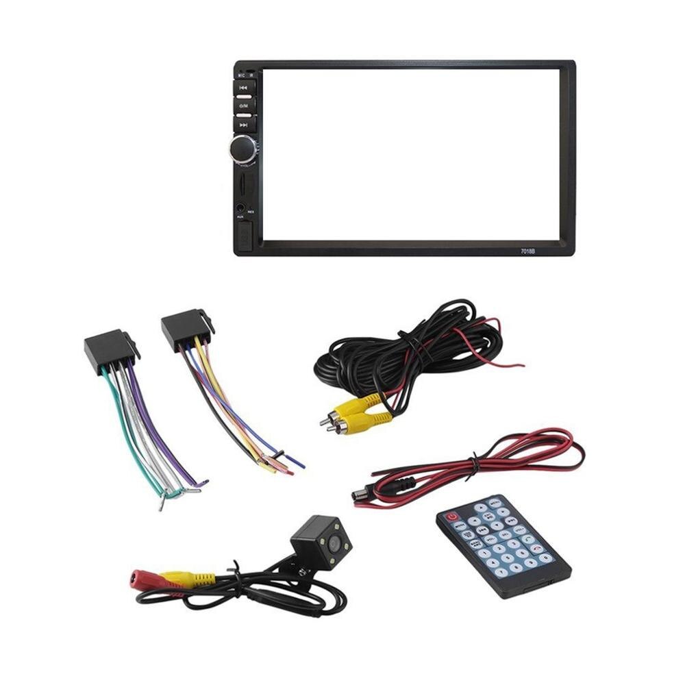 7 pollici Doppio 7018B 2 din macchina stereo FM Radio Lettore MP5 TouchScreen lettore Multimediale 4 Luce Della Macchina Fotografica