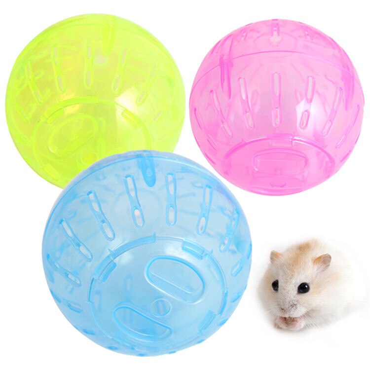 Multicolor Plastic Pet Rodent Mice Jogging Ball Toy Hamster Gerbil Rat Exercise Balls Play Toys boule plastique transparente #5: Default Title