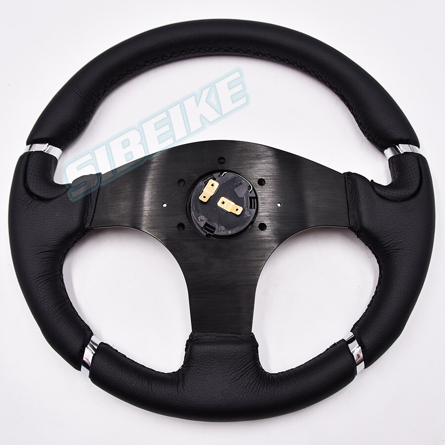 Leather+Aluminum Universal Car Modified Auto Parts Car Gaming Steering Wheel