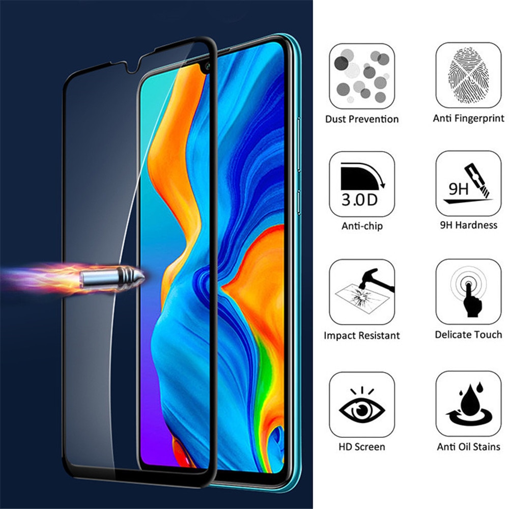 2 in 1 Screen Protector Volledige Beschermende Glas Voor Huawei P30 lite Pro Terug Camera Lens film Gehard Glas Op huawei P30 Lite