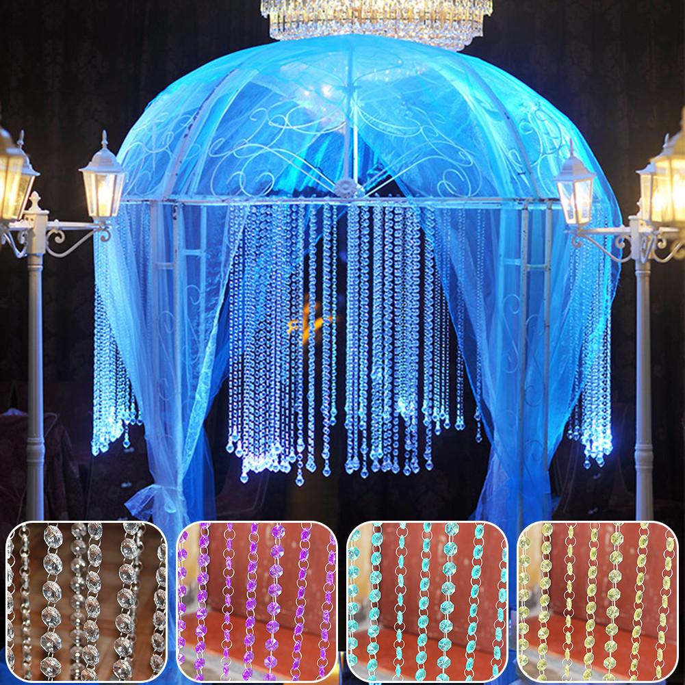 1m acryl kristal strass kralen slinger deurgordijn kroonluchter hanger wanddecoratie thuis bruiloft decoratie doe-het-zelf accessoires