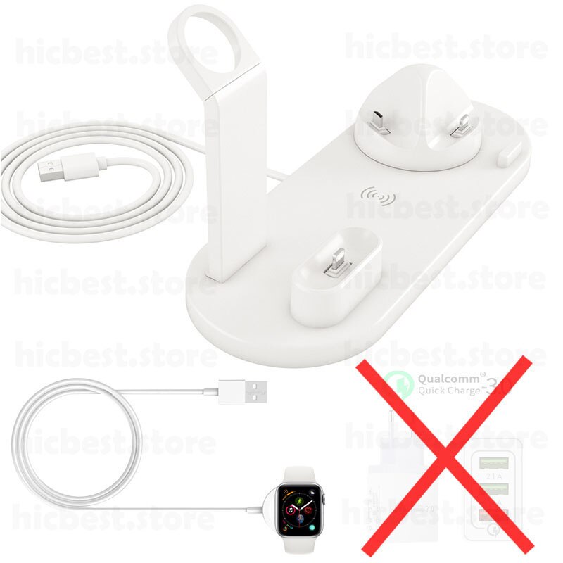 3 w 1 bezprzewodowa ładowarka indukcyjna stojak na iPhone X XS Max XR 8 Airpods Apple Watch 2 w 1 stacja dokująca stacja dokująca 3w1: Option 9