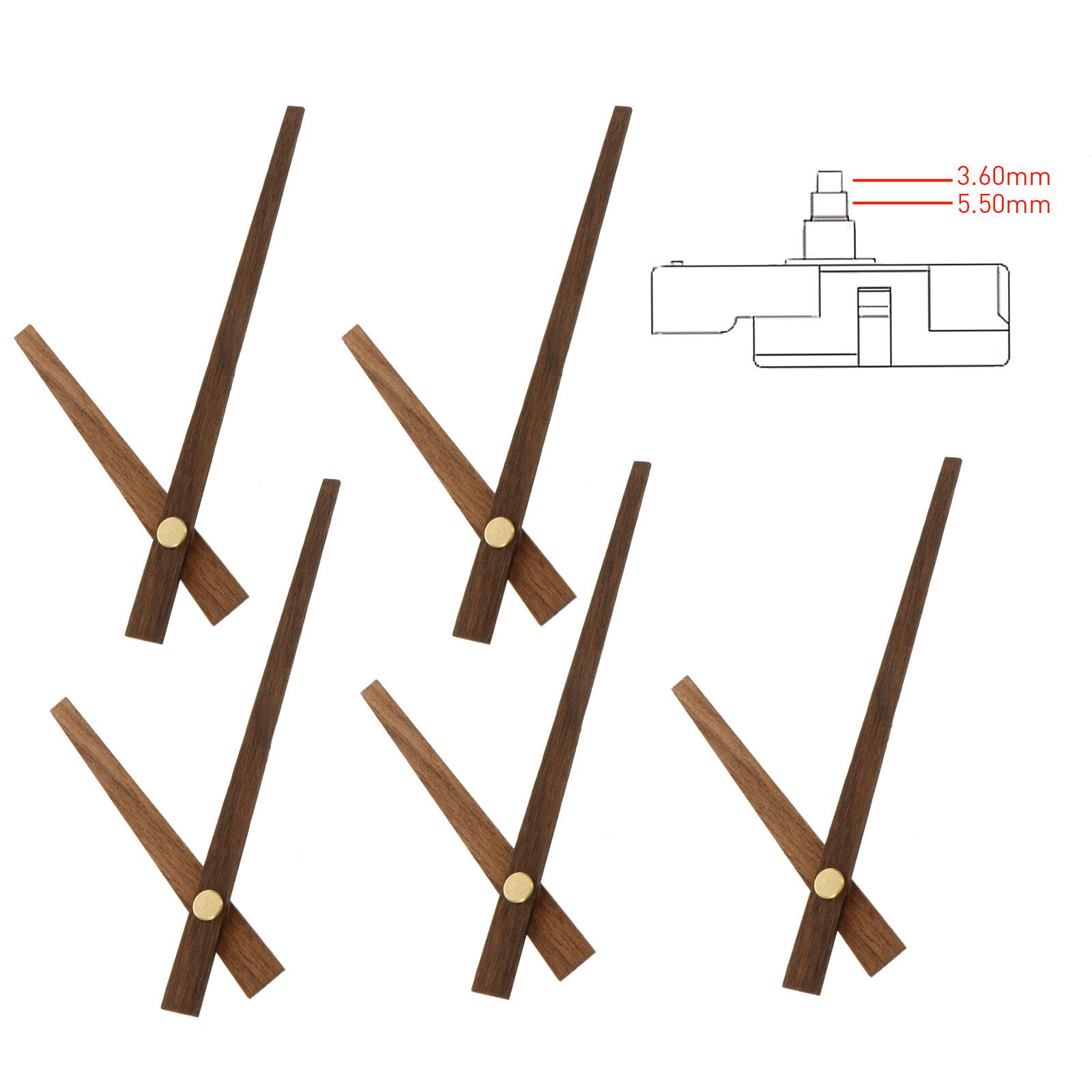 5 sets houten wijzers 12 inch duurzame wijzer voor doe-het-zelf wandklok quartz klok onderdelen accessoires woondecoratie