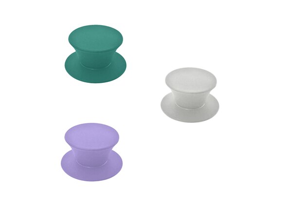 Pot Deksel Knop Siliconen Universele Pot Handvat Vervanging Keuken Kookgerei Cover Knoppen Voor Pan Deksel 3 Pcs: purple grey green
