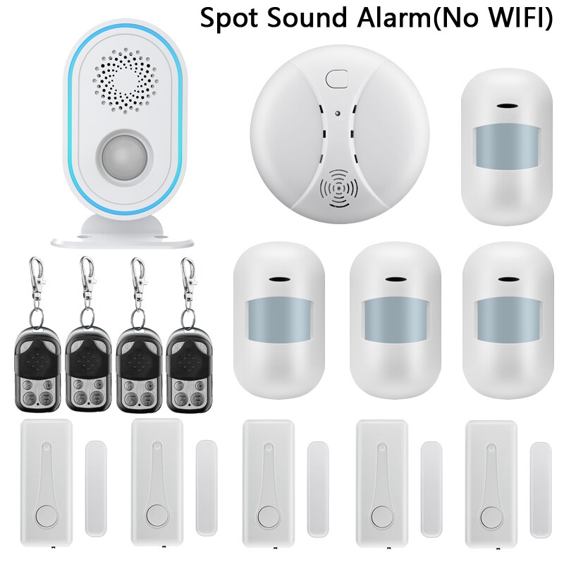 Alarm System for Home Burglar Security 433MHz WiFi Tuya smart Alarm Wireless Tuya Smart House App Control: Spot Alarm 8