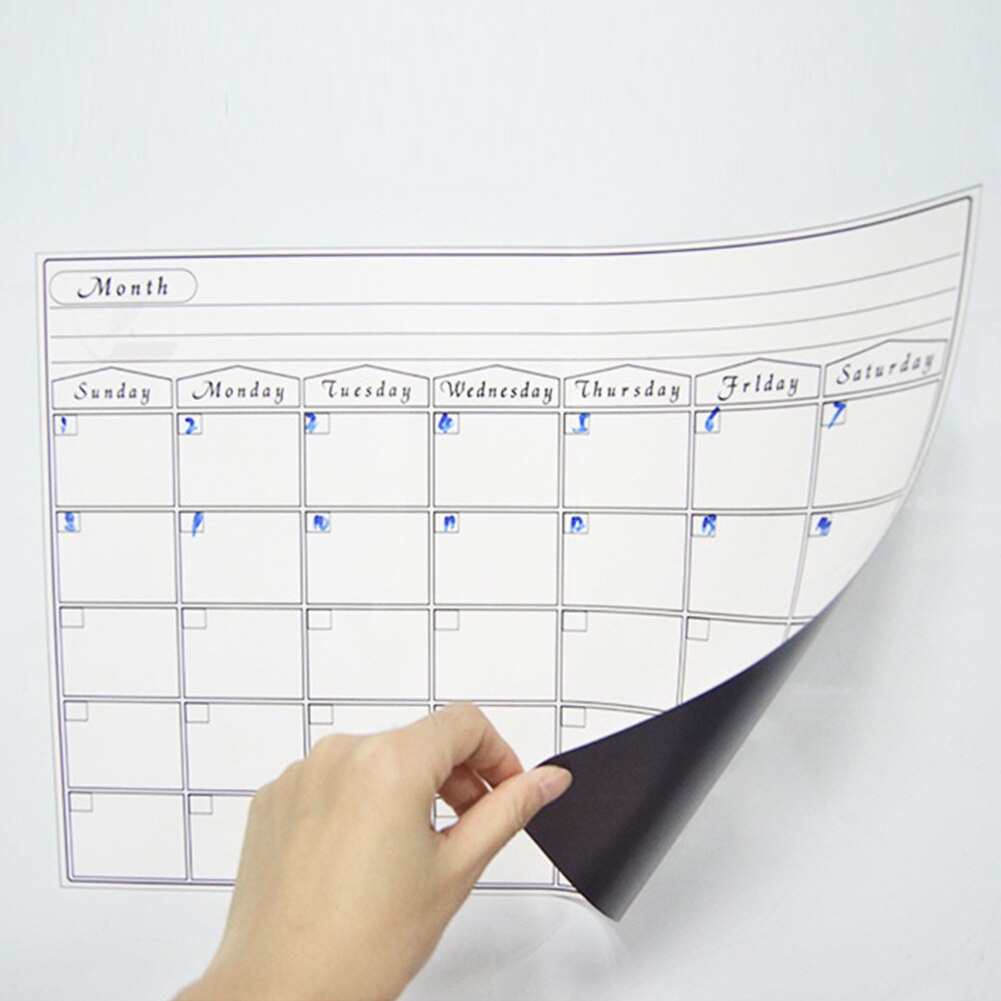 Reminder Durable Rewritable Memo For Fridge Home Kitchen Weekly Calendar Daily Planner Month Magnetic Whiteboard Erasable
