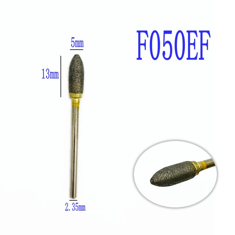Fuly- Sintered Diamond HP Polisher Grinder for Polishing Trimming Drill 2.35mm Shank Dental HP Polishing Burs: F050EF