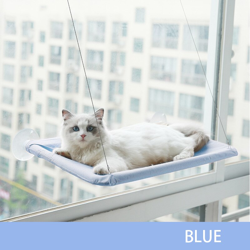 Hamac à fenêtre pour chat, produit de mise à niveau, ventouse suspendue, tissé, fournitures de jouets pour animaux de compagnie: opp purple