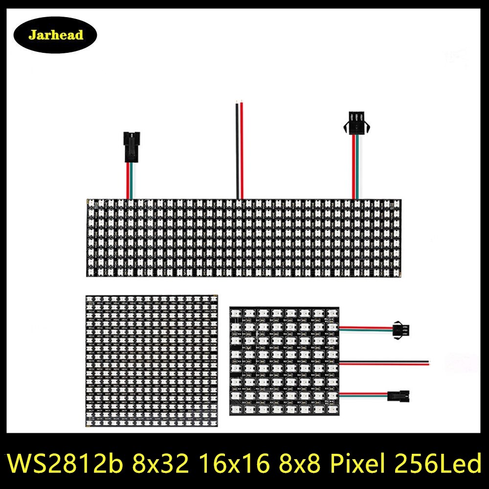 WS2812b 8X32 16X16 8X8 Pixel 256Led Flexibele Mini Led Matrix Digitale Individueel Adresseerbare Led module Panel Buigbare