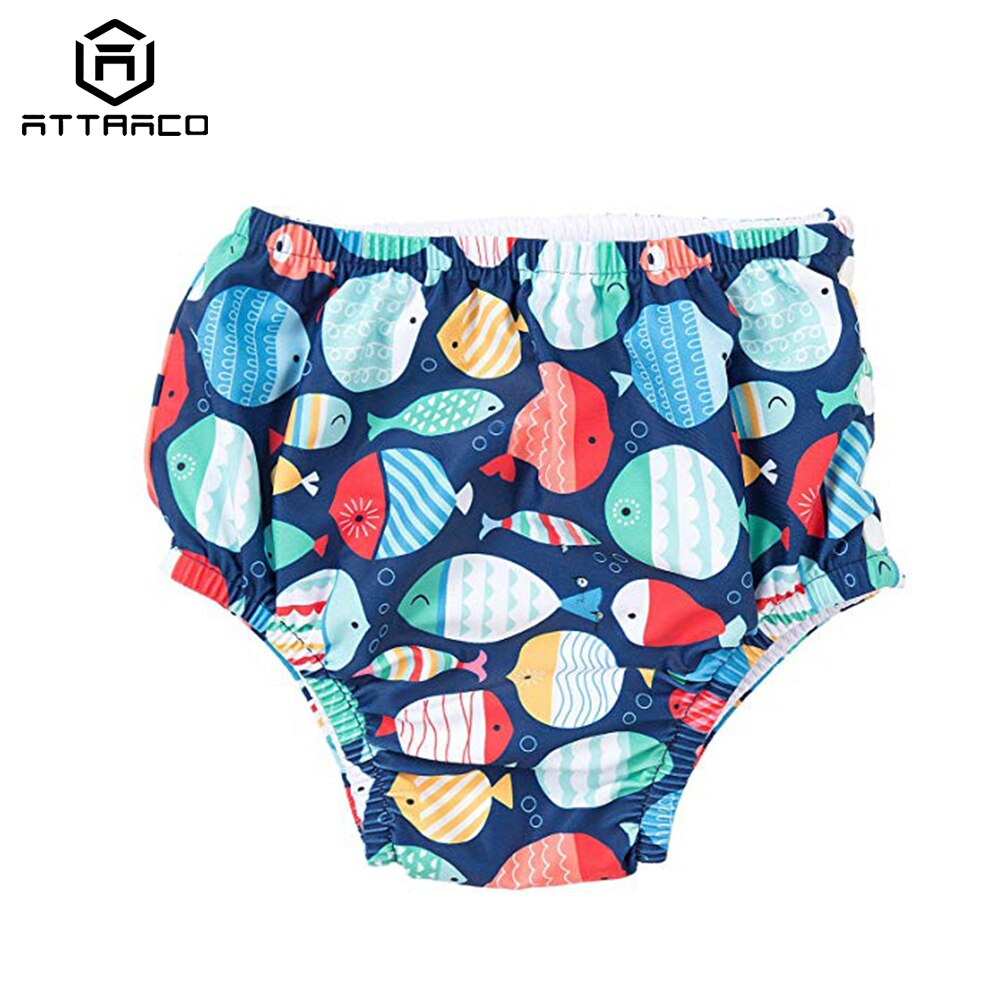 Attraco meisjes zwembroek cartoon print badmode gevoerde slip badmode zijband zwembroek met luiers