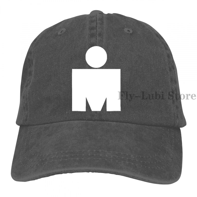 Ironman Symbol Triathlon Baseball cap men women Trucker Hats adjustable cap: 2-Black