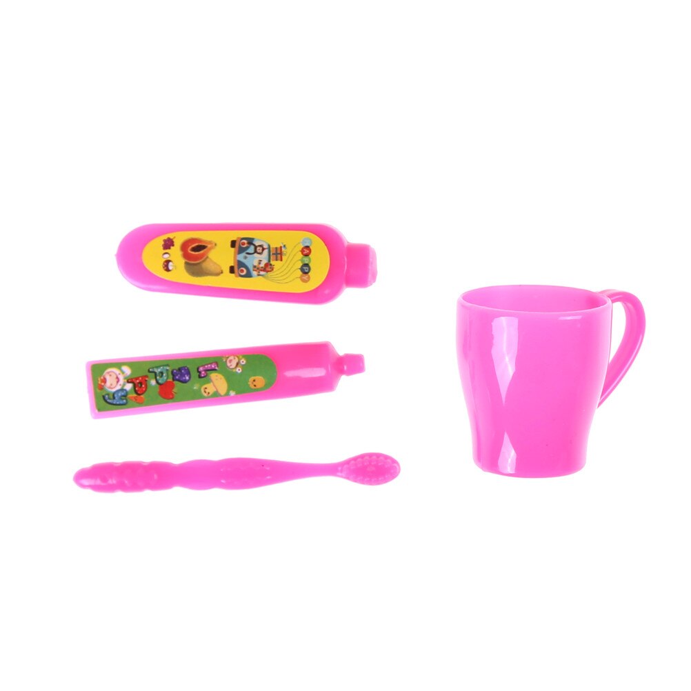 1Set 1:12 Dollhouse Miniature Mini Toothpaste Toothbrush Kitchen Furniture Toy Collectible Miniature Toys: 7