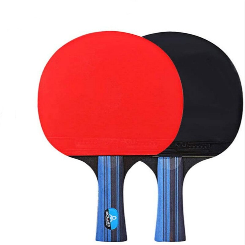 2 st pingis pingis racket racket paddel gummi lång kort handtag med 1 bärväska