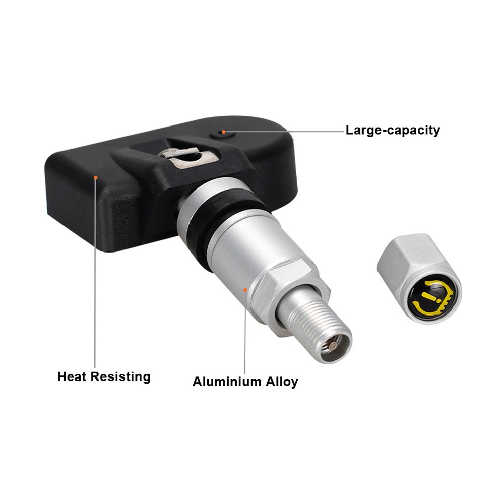 Smart Car TPMS Bluetooth 4.0 Tyre Tire Pressure Monitoring System APP Display 4 Internal/External Sensors Support Android IOS