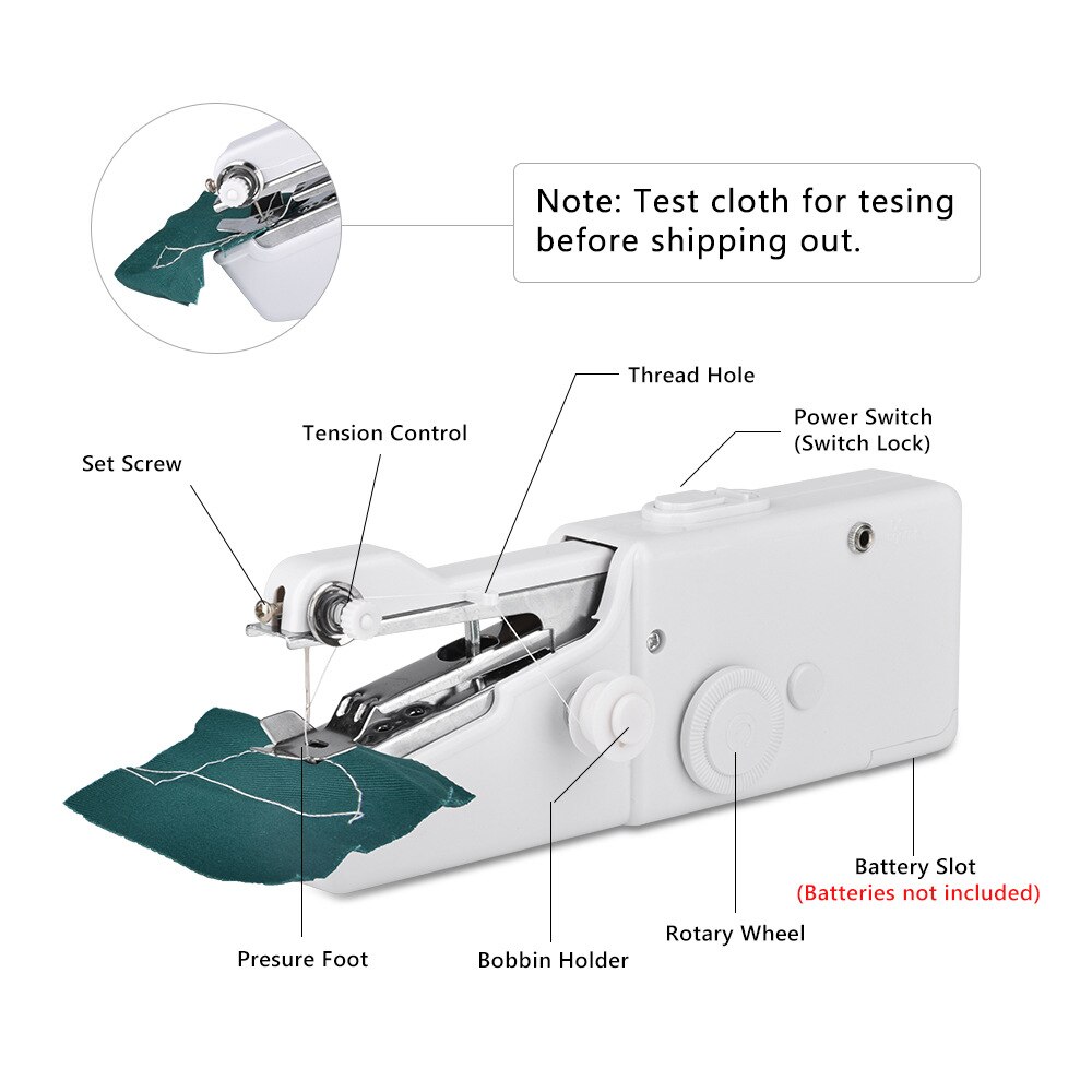 Portable mini manual sewing machine, household hand-held sewing machine, electric cross stitch kit for R sewing