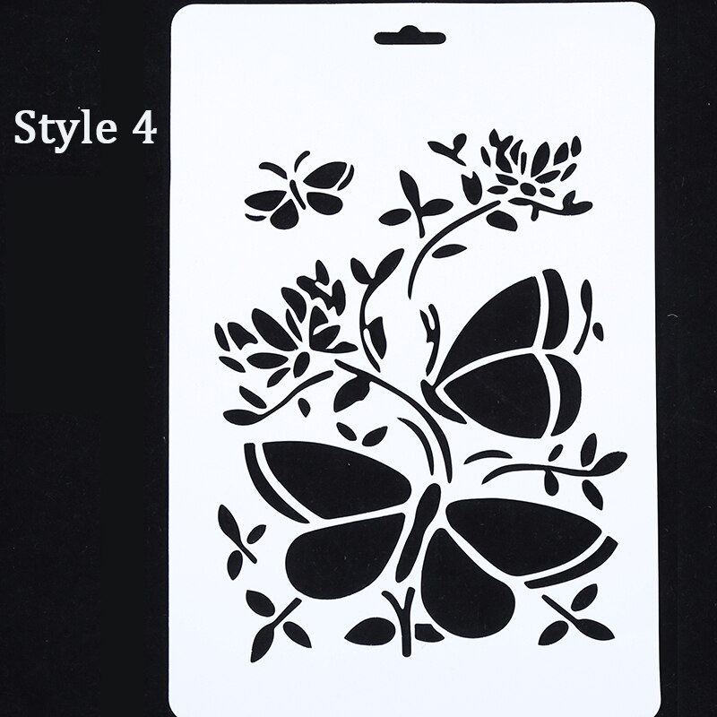 10Pcs Drawing Painting Stencils Scale Template Set 8.3 X 11.7 inch, Plastic Shape Scrapbook Stencils Graphics Stencils for Child: Style 4