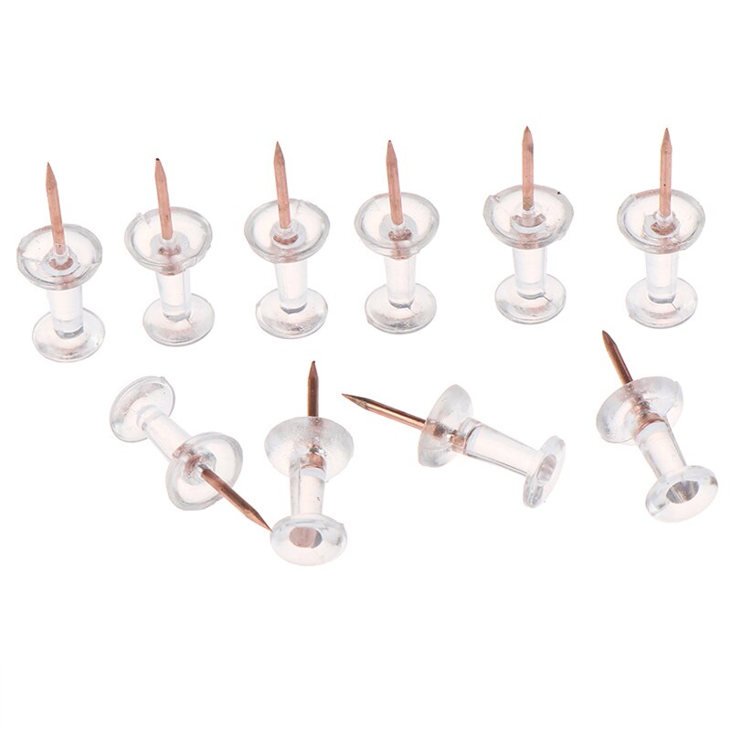 100Pcs Transparant Rose Gold Push Pins Thumb Punaise Board Pins Tekening Foto Muur Studs Kantoor Schoolbenodigdheden