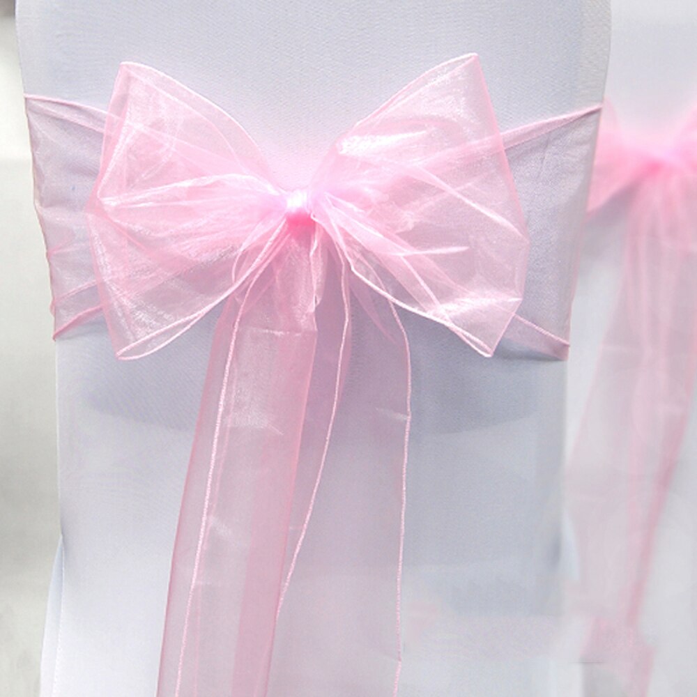 Effen Stoel Terug Garen Stoel Sjerpen Bruiloft Organza Sjerpen Terug Garen Voor Stoelen Bruiloft Stoel Decoratie Hotel Decor