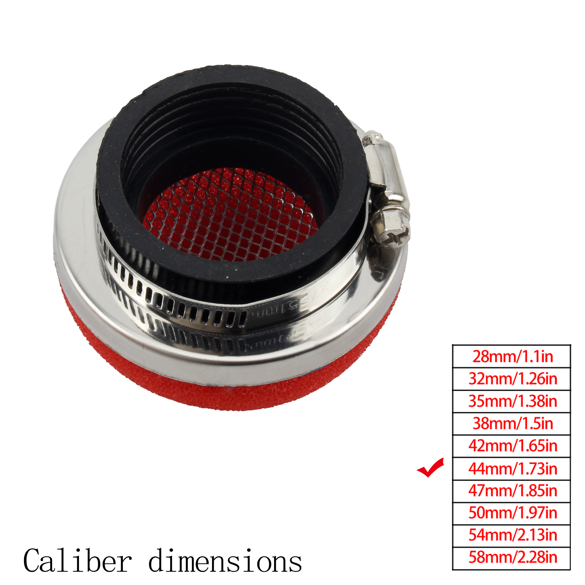 Moto Filtro aria Pulitore Filtro aria 2 tempi Motore sporco fossa bicicletta scooter 28/32/35/38/42/45/50/54/58 MILLIMETRI Parti di Moto: verde