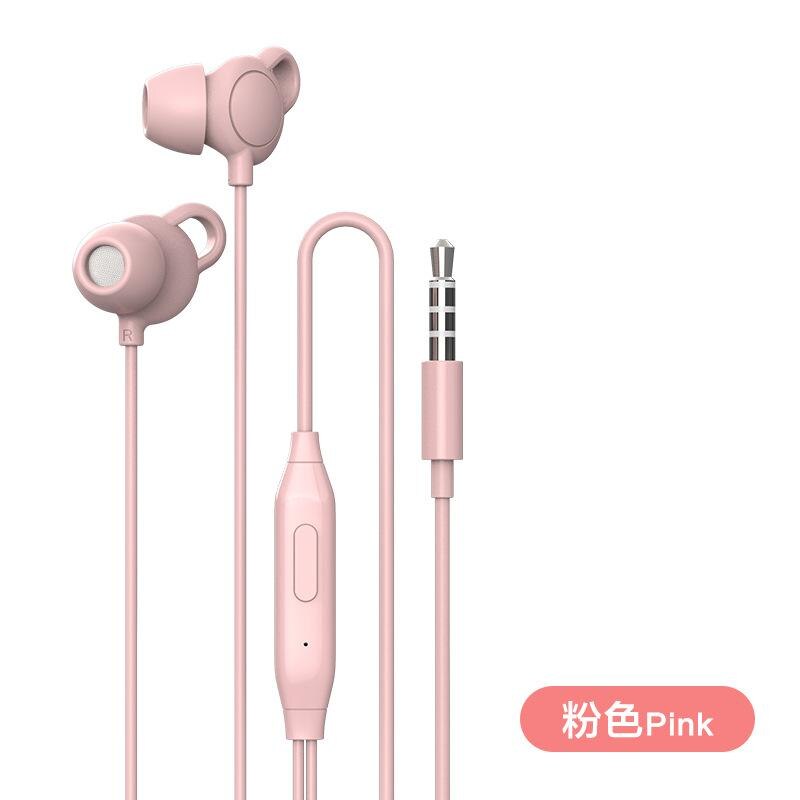 Auricular para dormir sin dolor con cable, cómodo para dormir debajo de la almohada, auriculares de conversión con micrófono, Bluetooth, novedad de: Pink