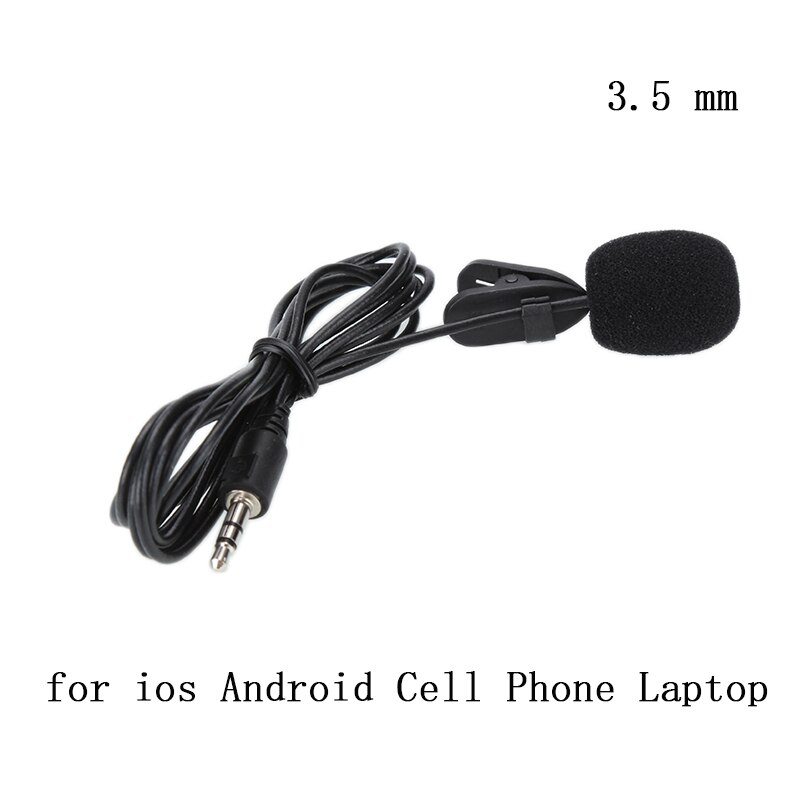 Universal Portable 3.5mm Mini Mic Microphone Hands Free Clip on Microphone Mini Audio Mic For PC Laptop Lound Speaker