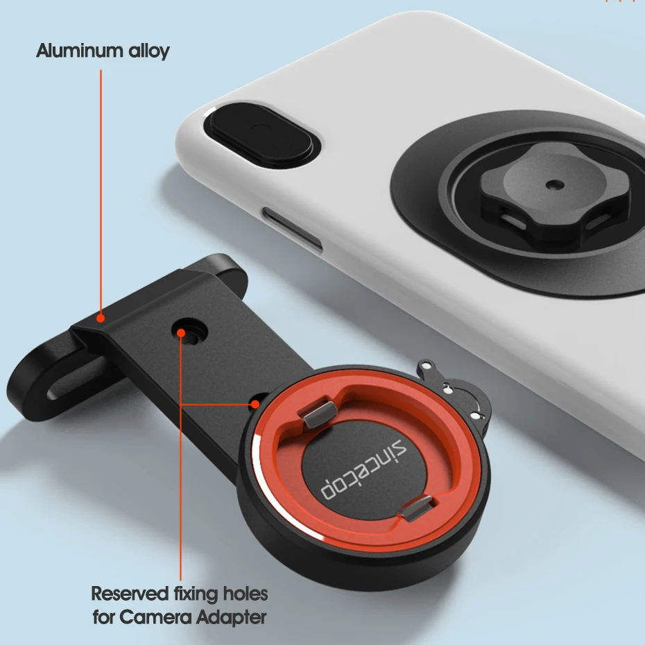 Uchwyt na telefon rowerowy z przodu, uniwersalny aluminiowy uchwyt na telefon komórkowy z adapterem, zacisk na kierownicę MTB do wszystkich telefonów