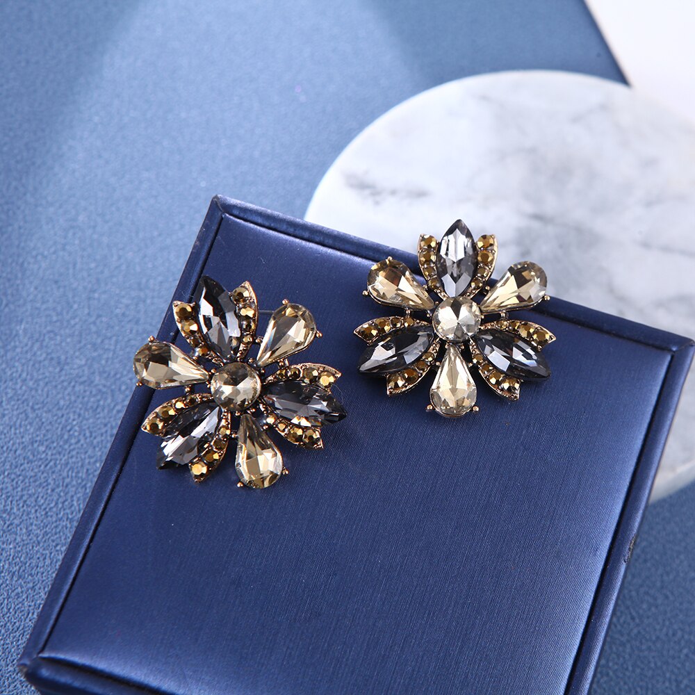 Ztech Luxury Big Champagne Rhinestone Series Vintage Earrings For Women Gilrs Statement Trend Boho Jewelry Brincos Pendientes: 4